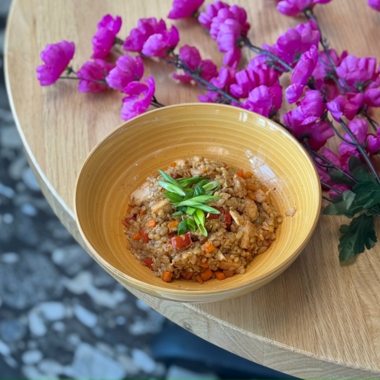 Тяхан с курицей