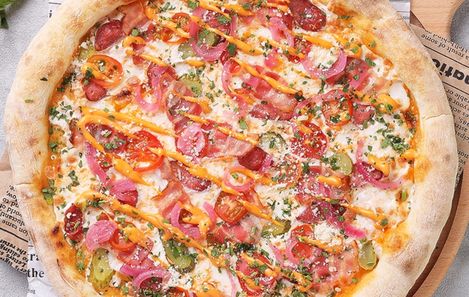 Пицца Чизбургер с колбасками