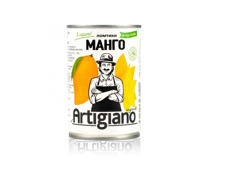 Манго Segreti d`Artigiano ломтики в сиропе, La Mia Frutta, Италия, 425 г