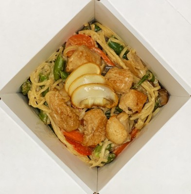 Лапша wok с курочкой и грибами