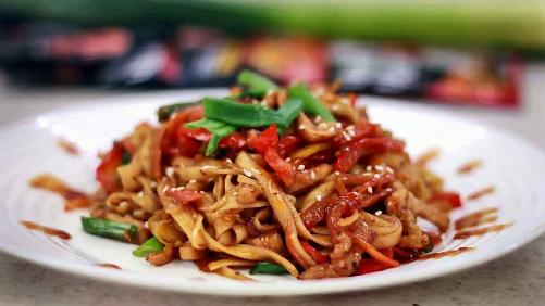 Лапша со свининой и овощами (Удон)
