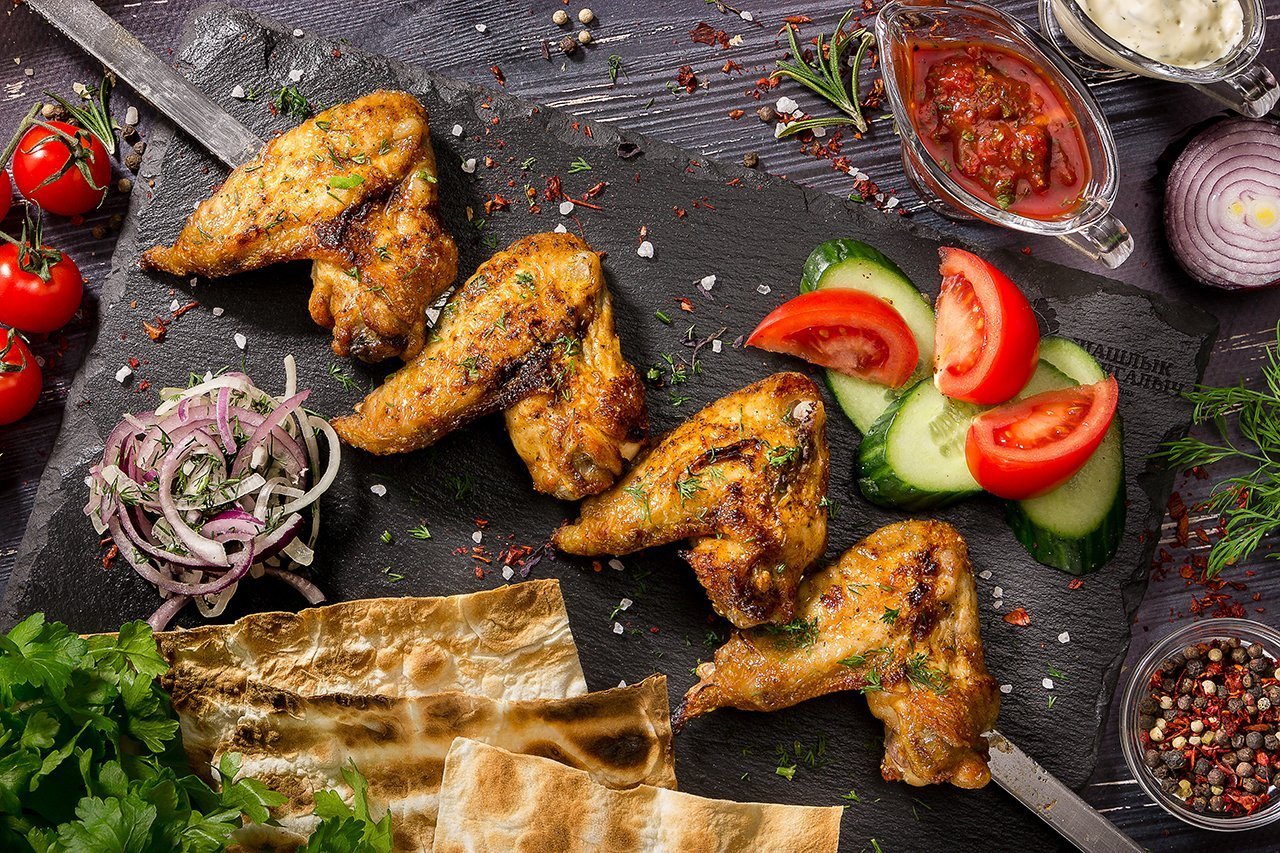 Куриные крылышки на углях 3шт