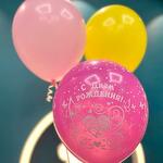 3 гелиевых шара «С днём рождения»