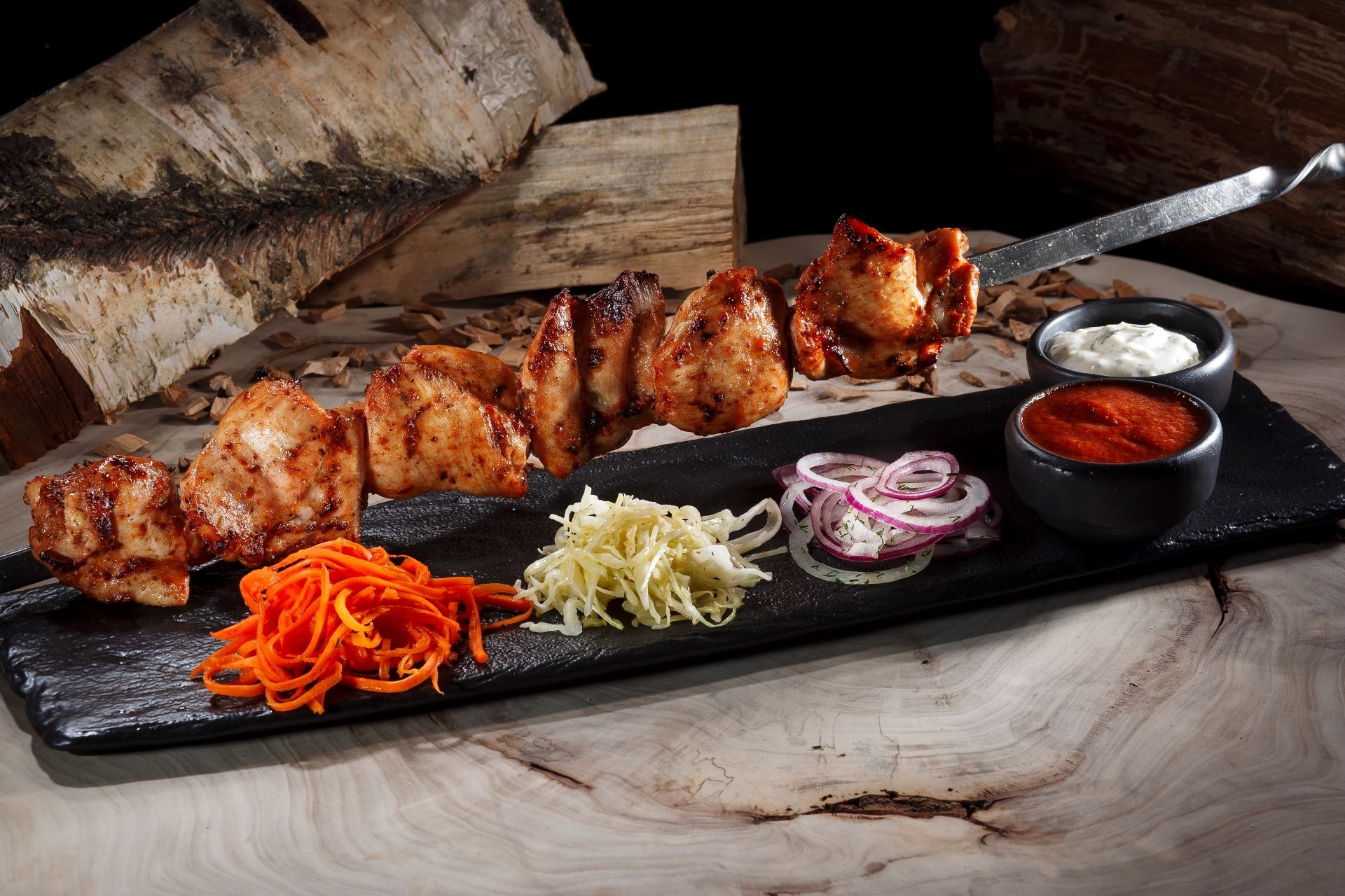 Шашлык из филе бедра цыпленка