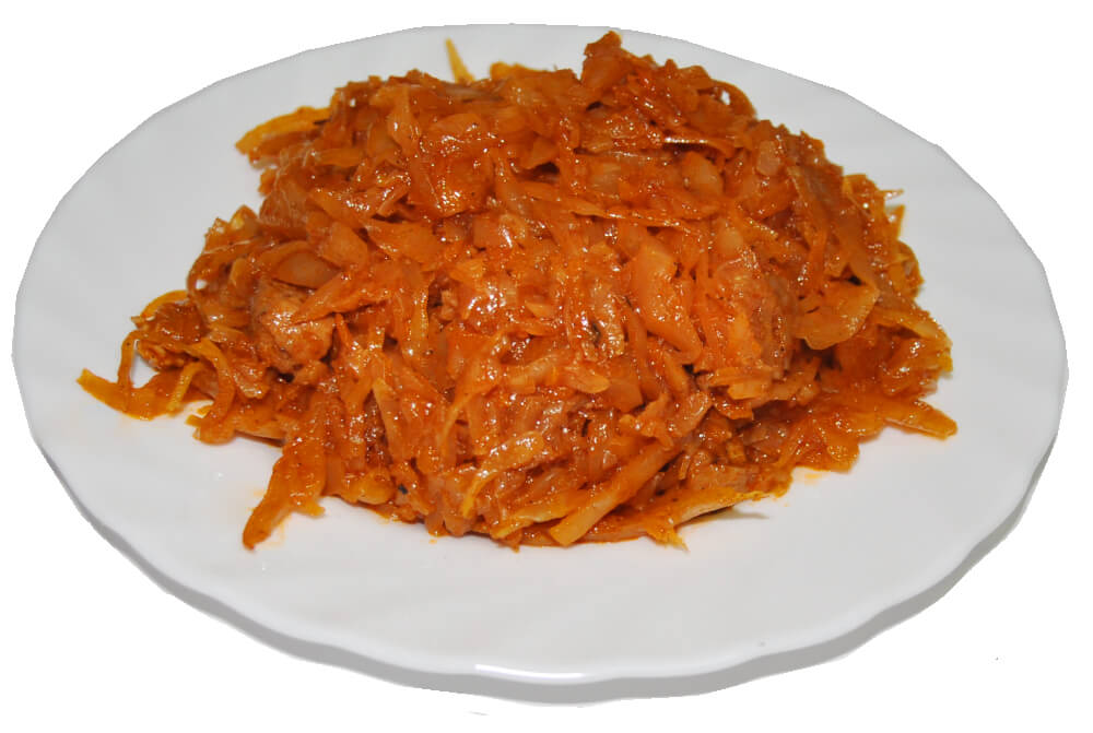 Капуста тушеная с мясом
