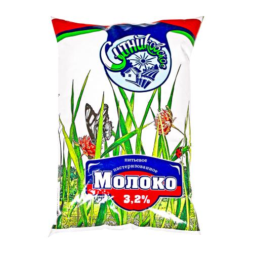 Молоко Ситниковское пастеризованное 3.2% 900мл