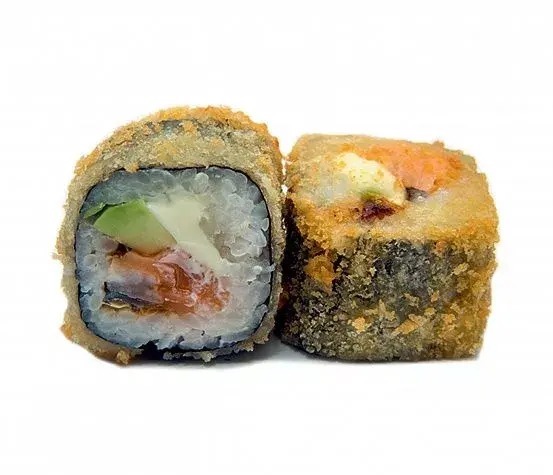 Горячий ролл с лососем и угрем