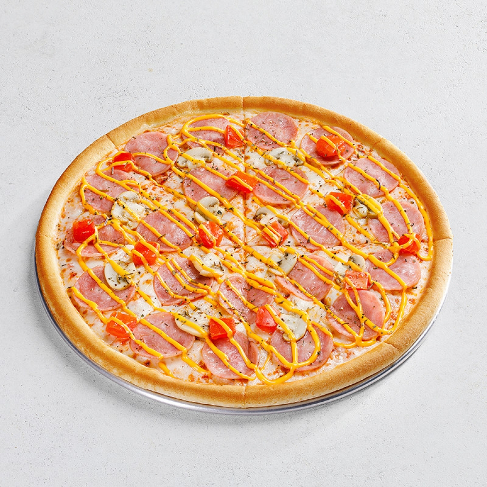 Ветчина и грибы на томатном соусе