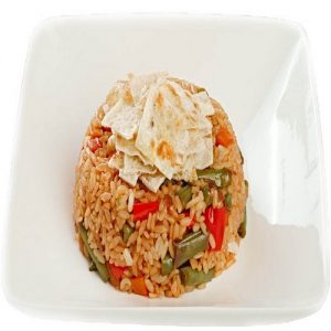 Рис с овощами и яйцом