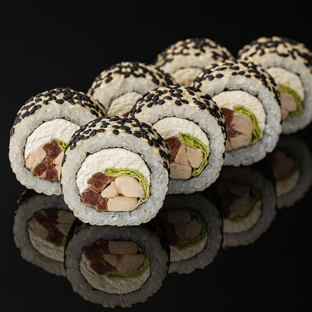 Ролл чикен в кунжуте