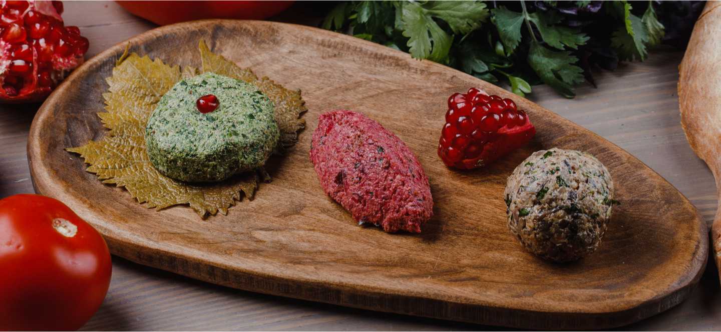 Пхали из шпината, свеклы и грибов (Грузия)