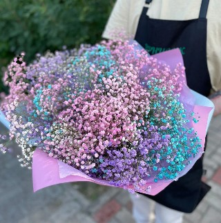 Букет "Радужная гипсофила"