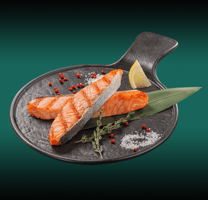 Стейк форели на гриле