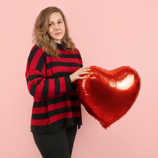 Шар сердце фольгированный