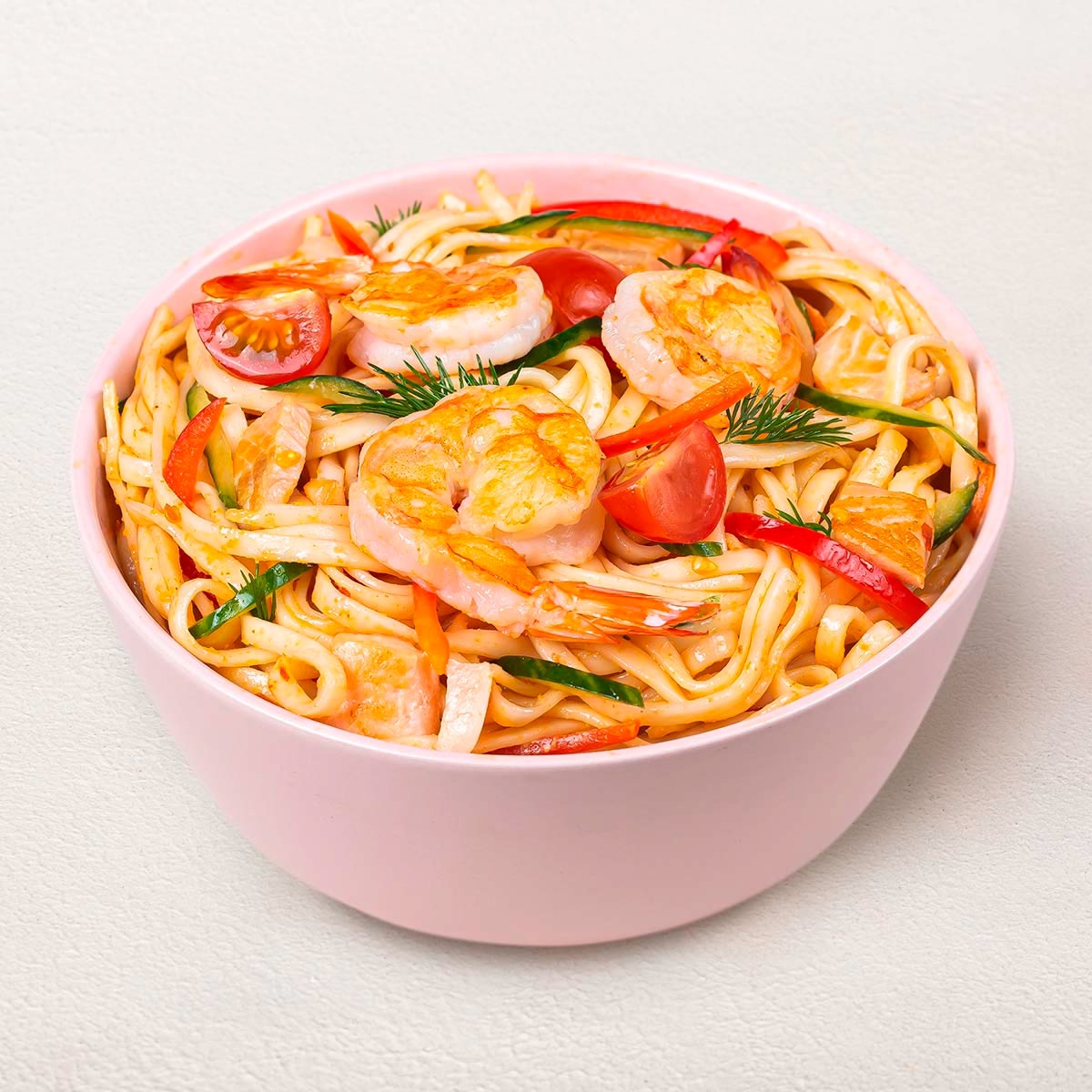 WOK лапша Том Ям с креветками