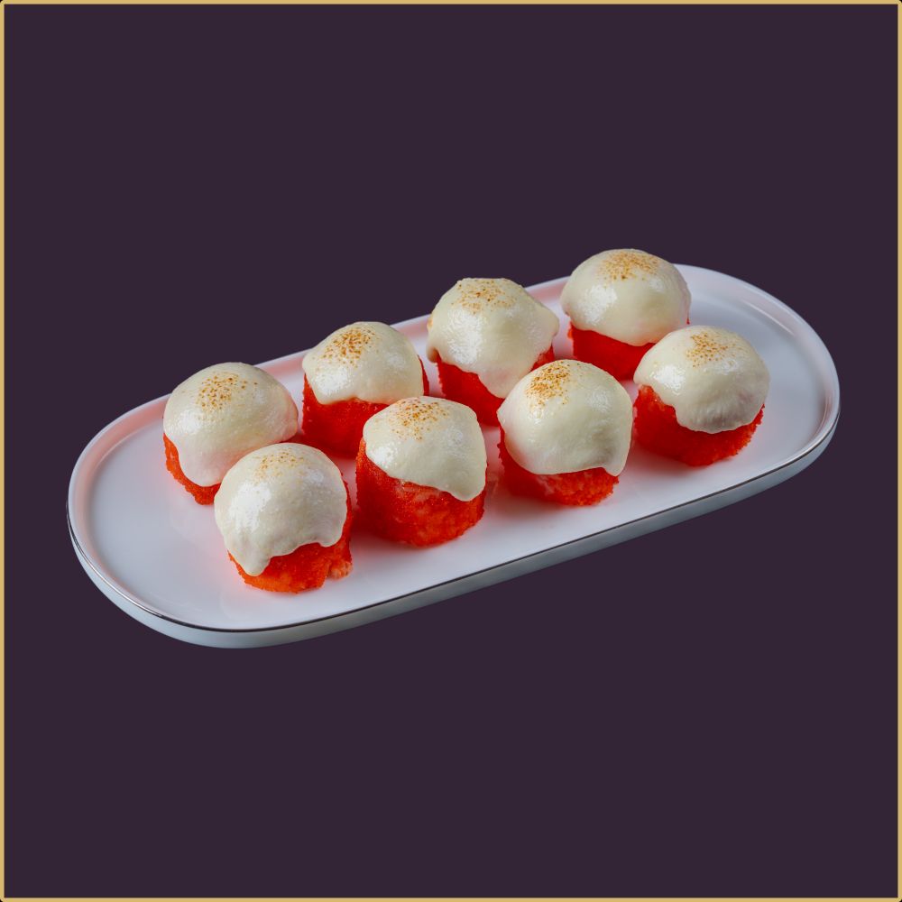 Ролл Краб под сыром в масаго запечённый