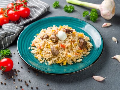 Плов Лазер с белым рисом
