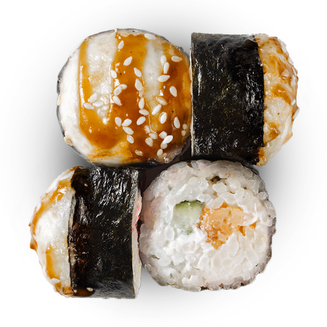 Запеченный ролл с копченым лососем