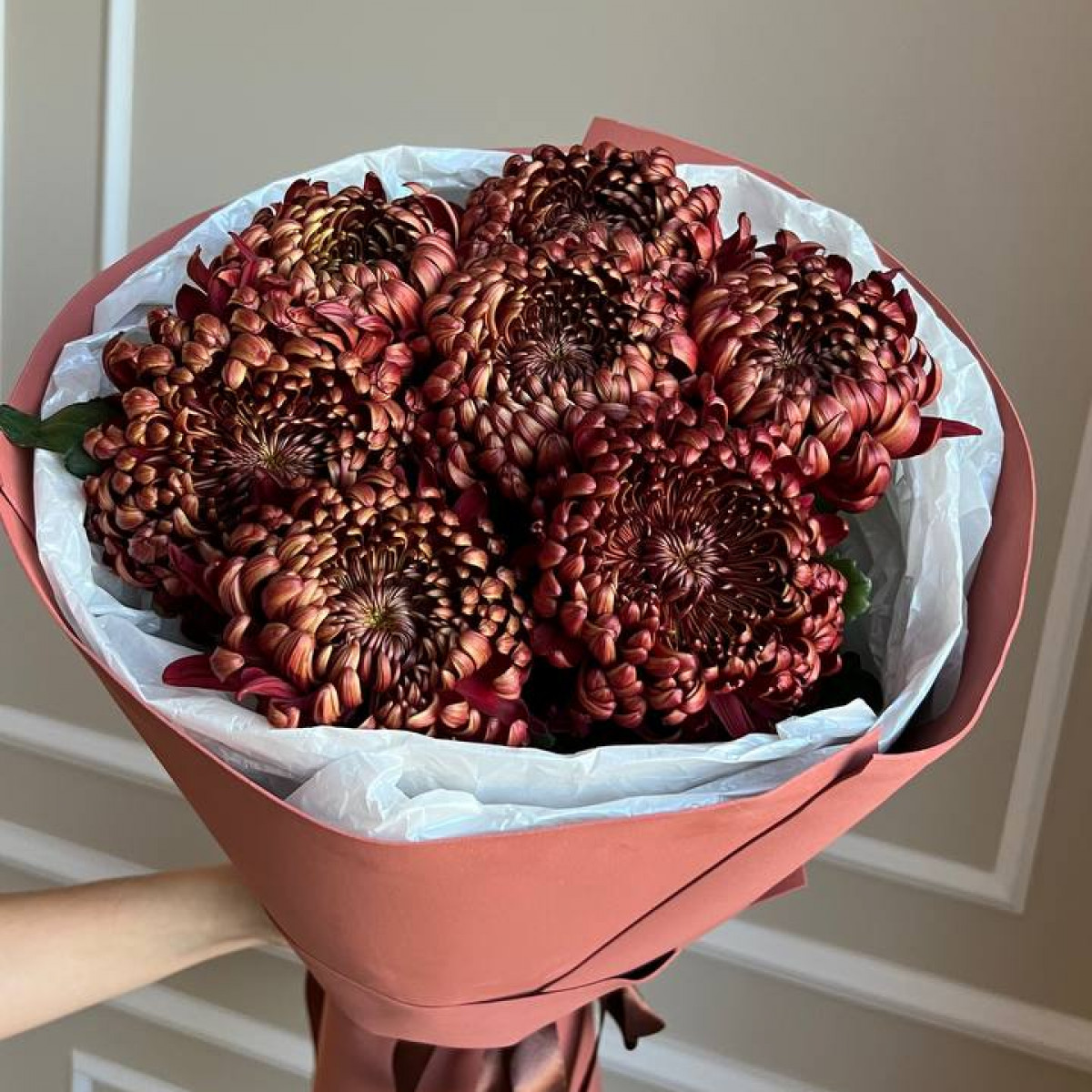 Моно букет из хризантем (предзаказ)    