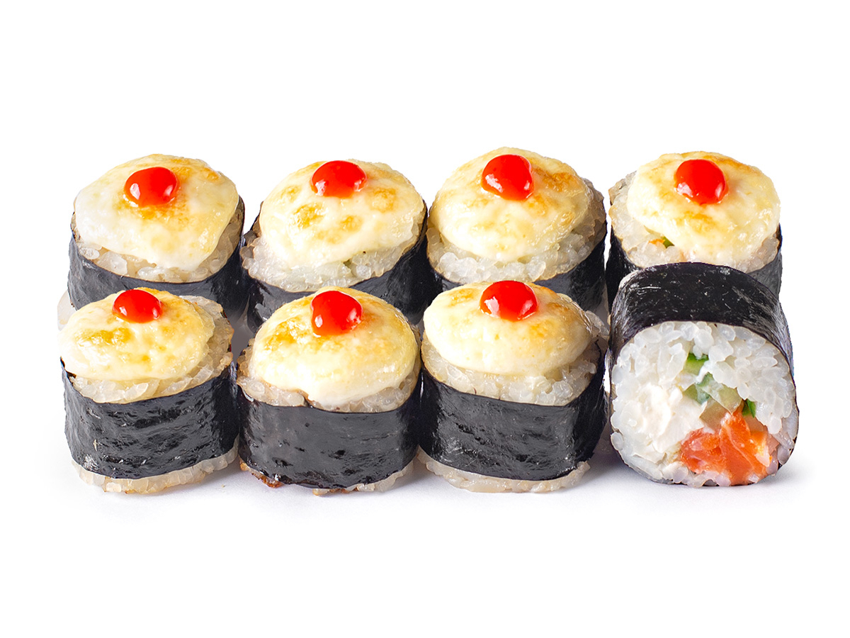 Ролл запеченный с лососем