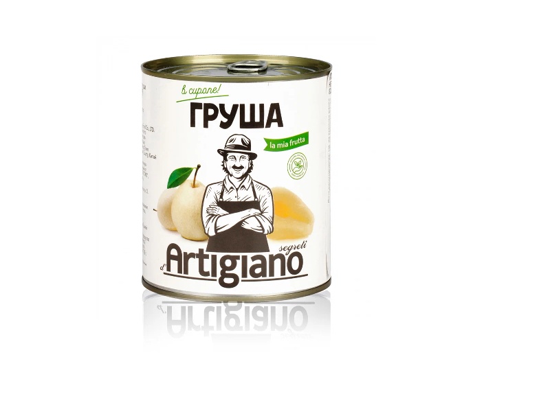 Груши Segreti d`Artigiano половинки в сиропе, La Mia Frutta, Италия, 820 г