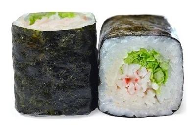 Классический ролл краб+огурец