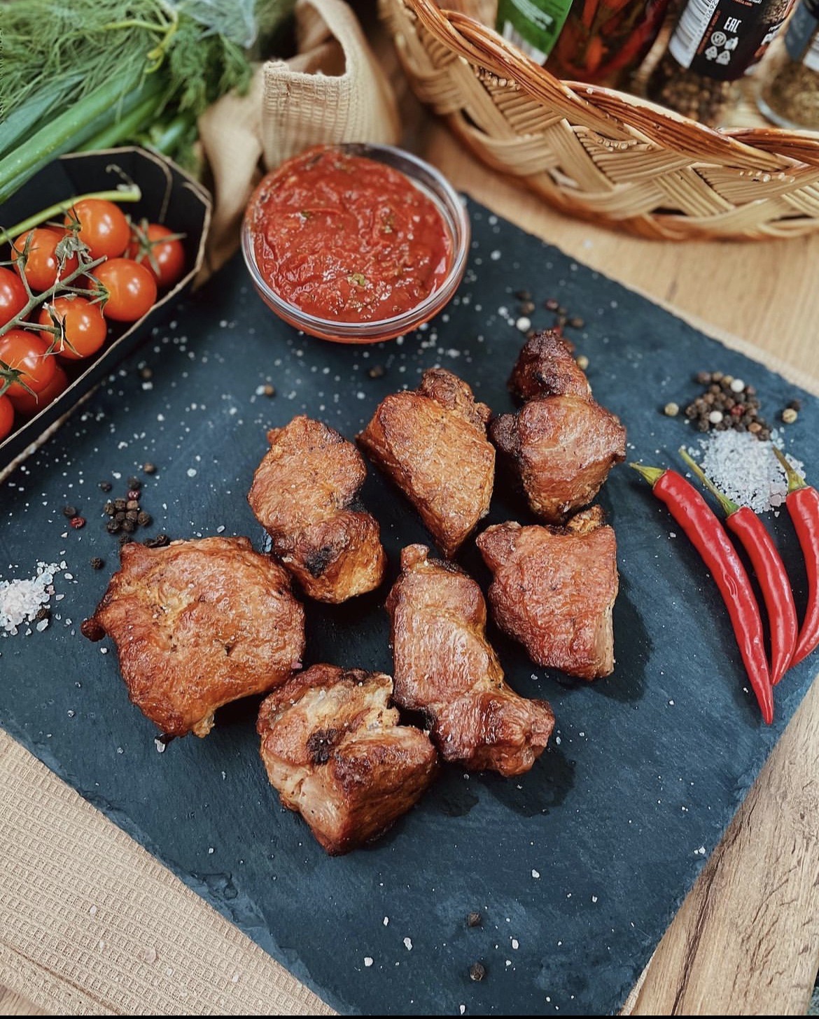 Шашлык из свиной шеи (сырой вес)
