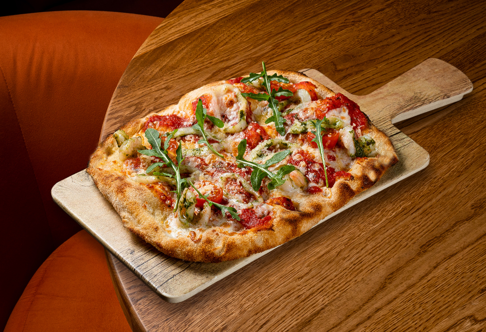 Римская пицца с морепродуктами