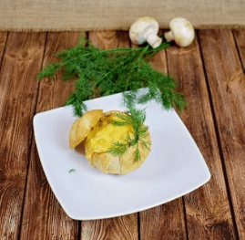 Кокот грибной в булочке