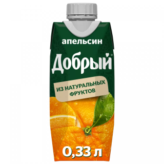 Сок добрый Апельсин 0,33л