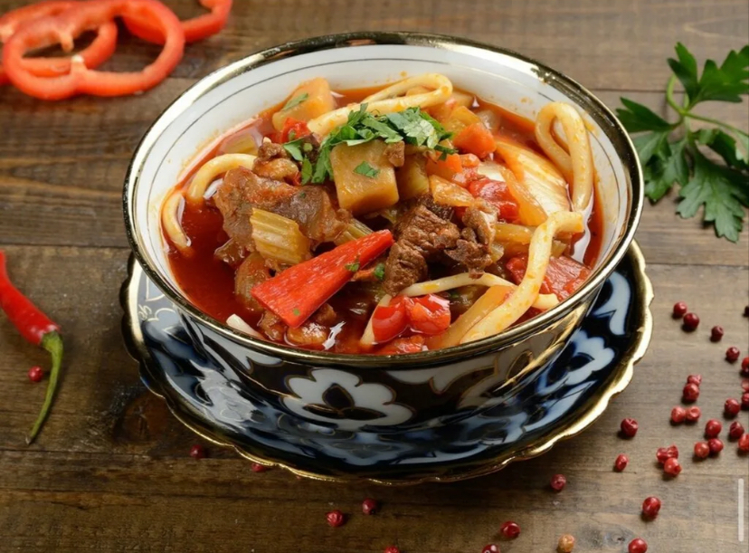 Лагман с курицей