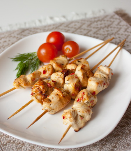 Шашлычки из куриных грудок