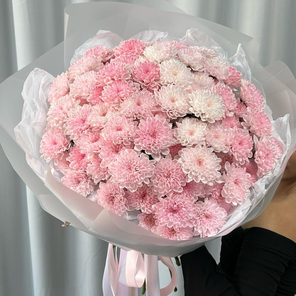 Огромный букет хризантем