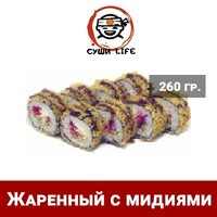 Жаренный с мидиями