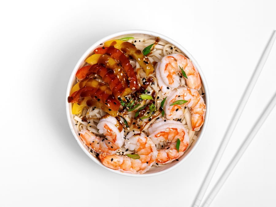 Креветки в соусе терияки