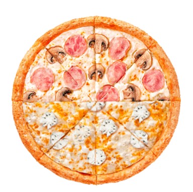 2 в 1: Ветчина грибы + Сырная