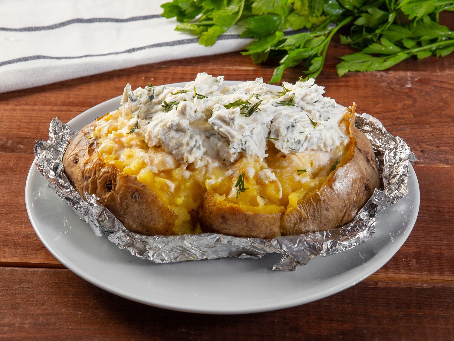 Печеная картошка с Ананасом и Копченой к