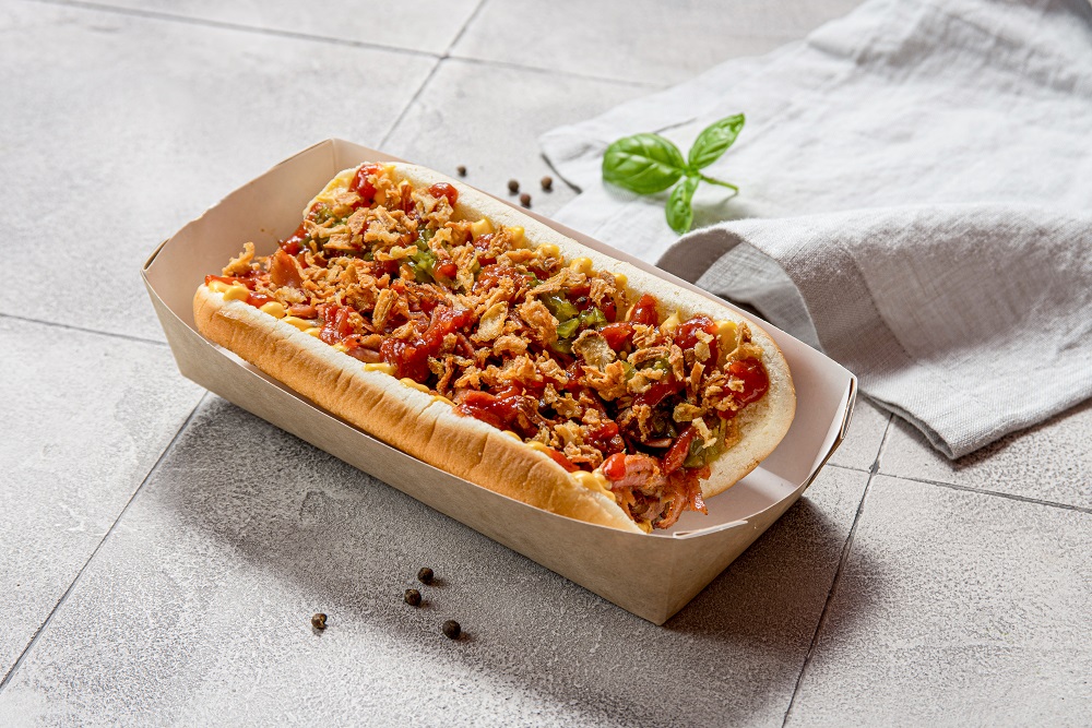 Хот дог с говядиной