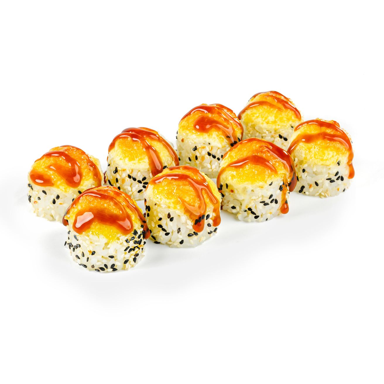 Запеченый в кунжуте с креветкой 4 шт