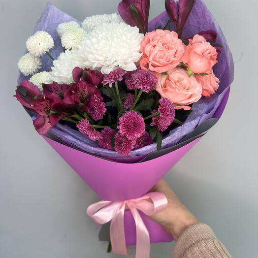 Фиолетовый букет комплимент