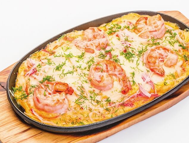 Запеканка с морепродуктами