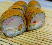 Жареный со снежным крабом