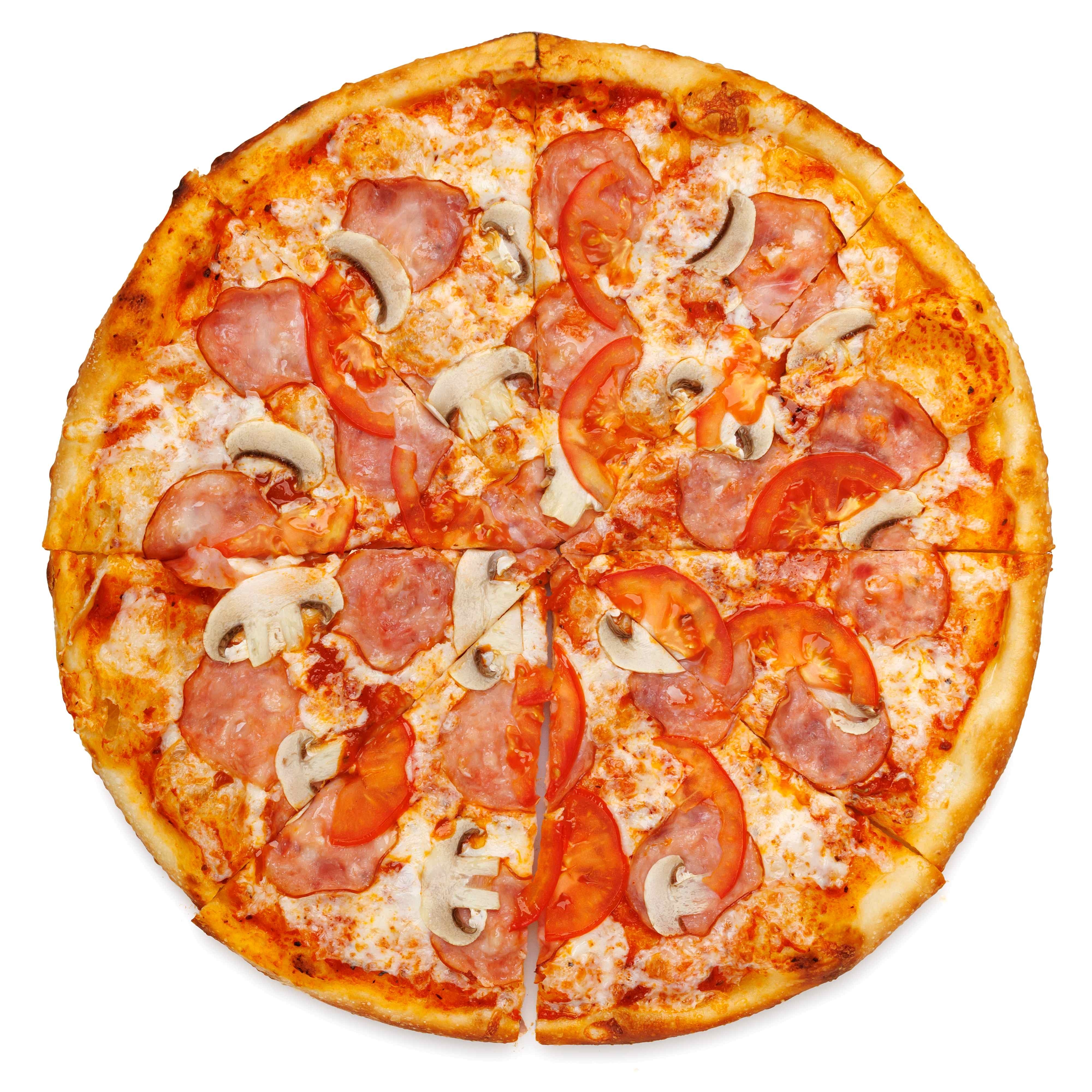 Ветчиной и грибами 34 см