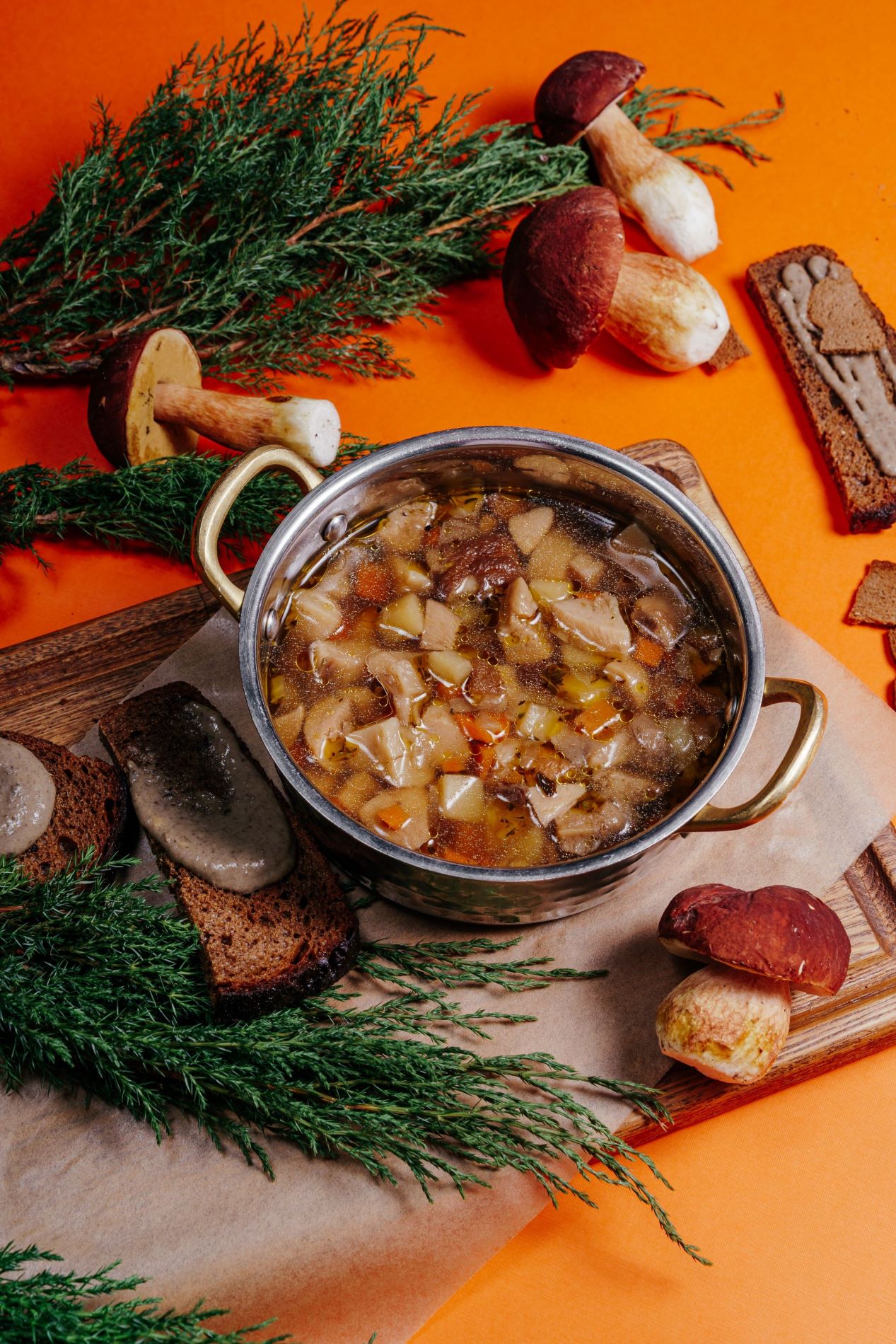 Суп из псковских боровиков