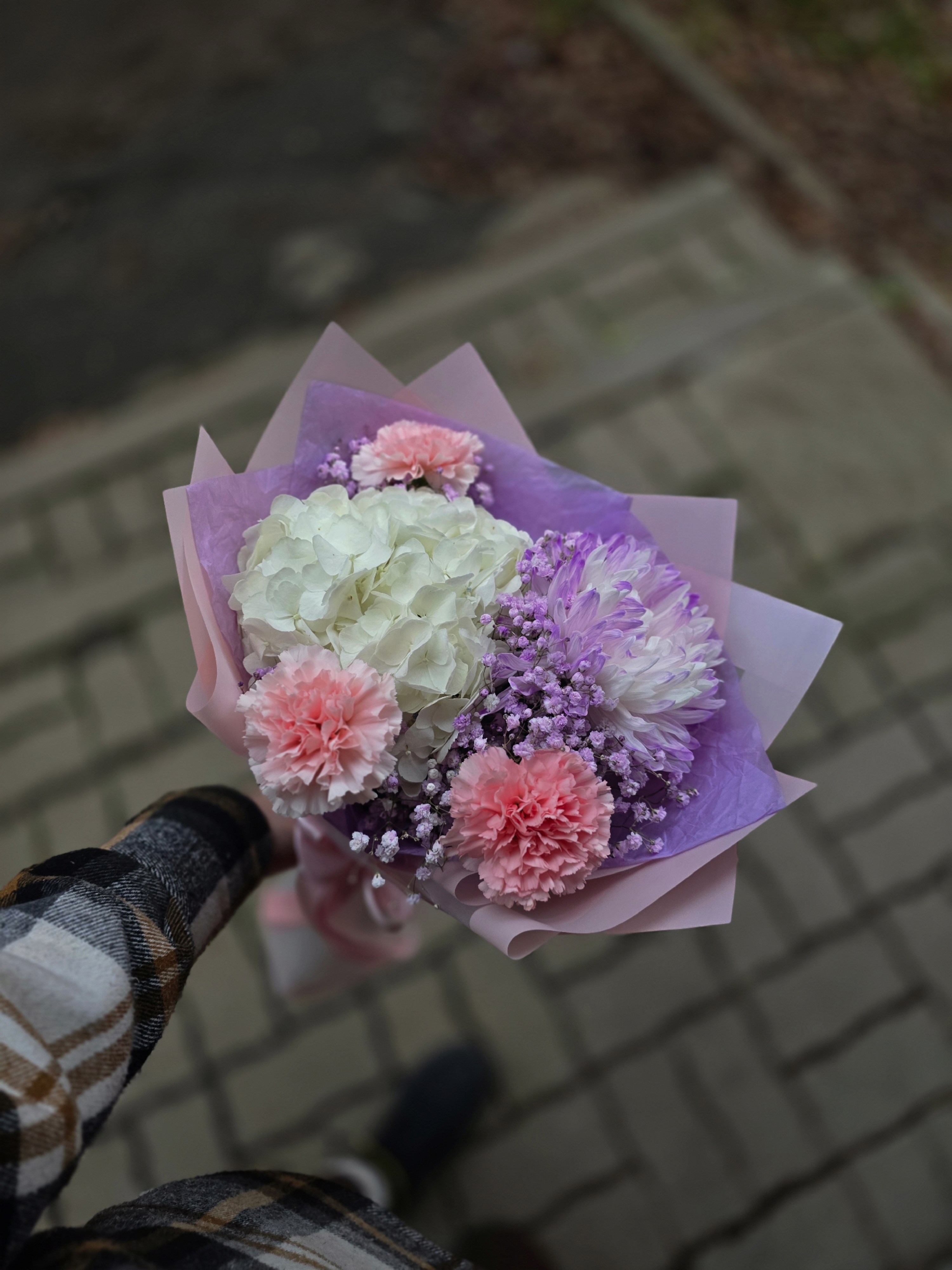 Букет нежный с гортензией