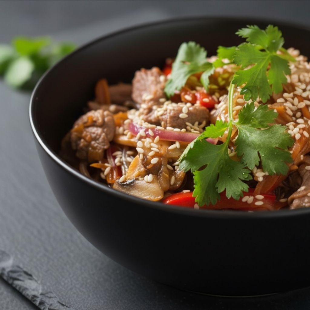 ФУНЧОЗА с ГОВЯДИНОЙ по-азиатски