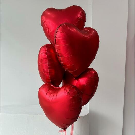 Шары сердца 5 шт
