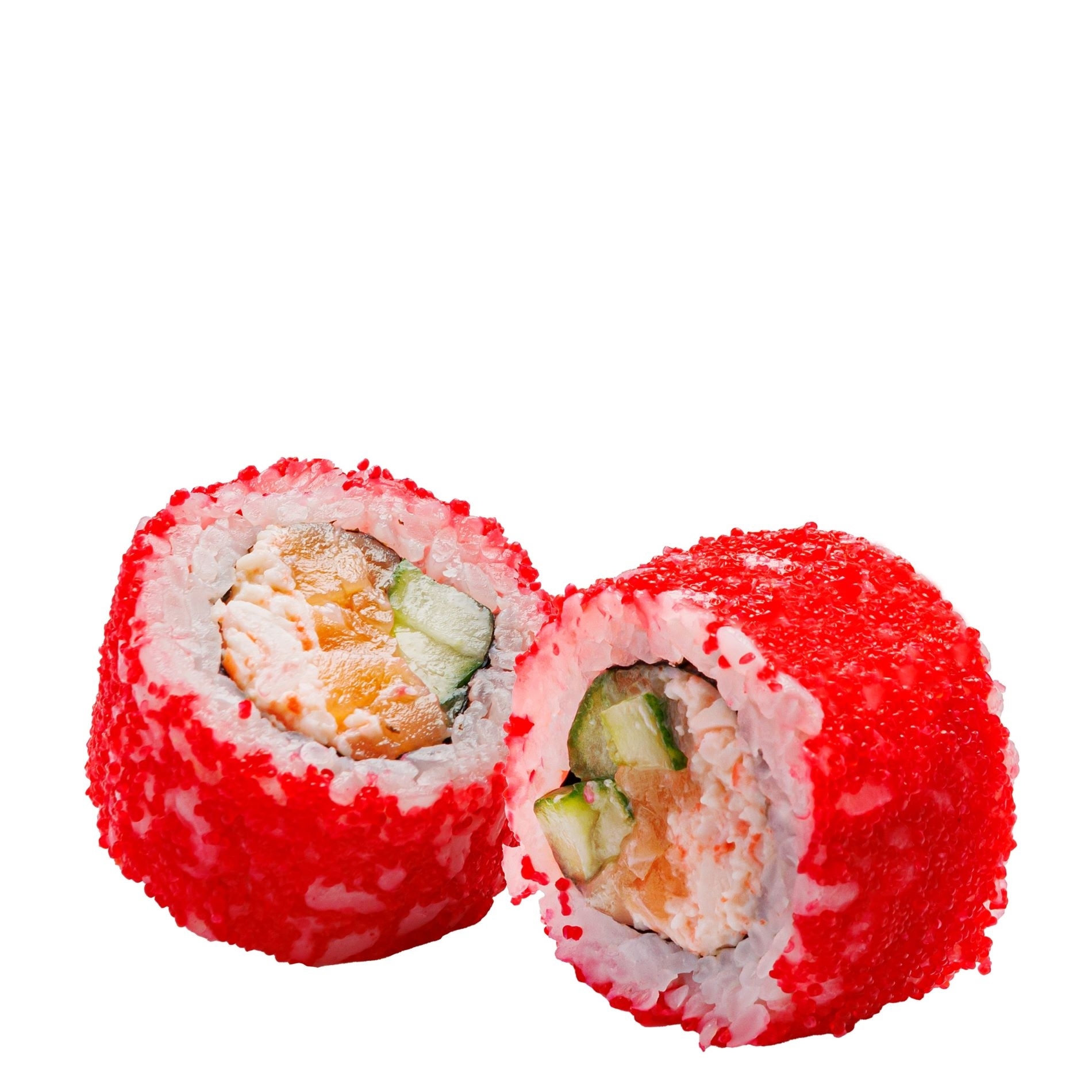 Калифорния со слабосоленым лососем и крабом