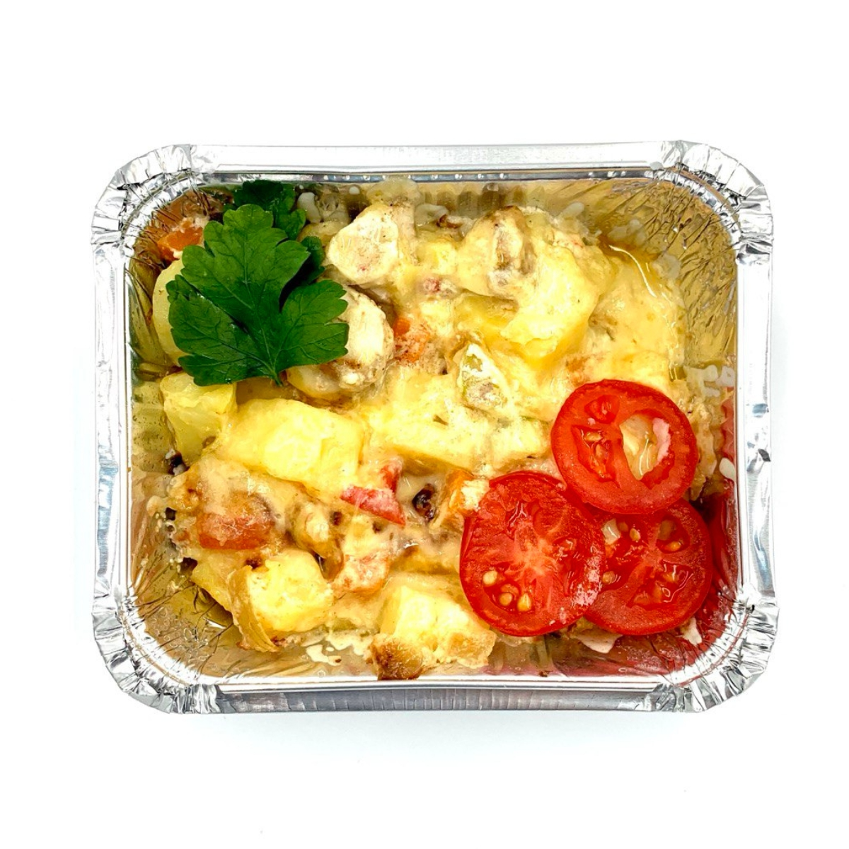 Горячая сковородка с курицей