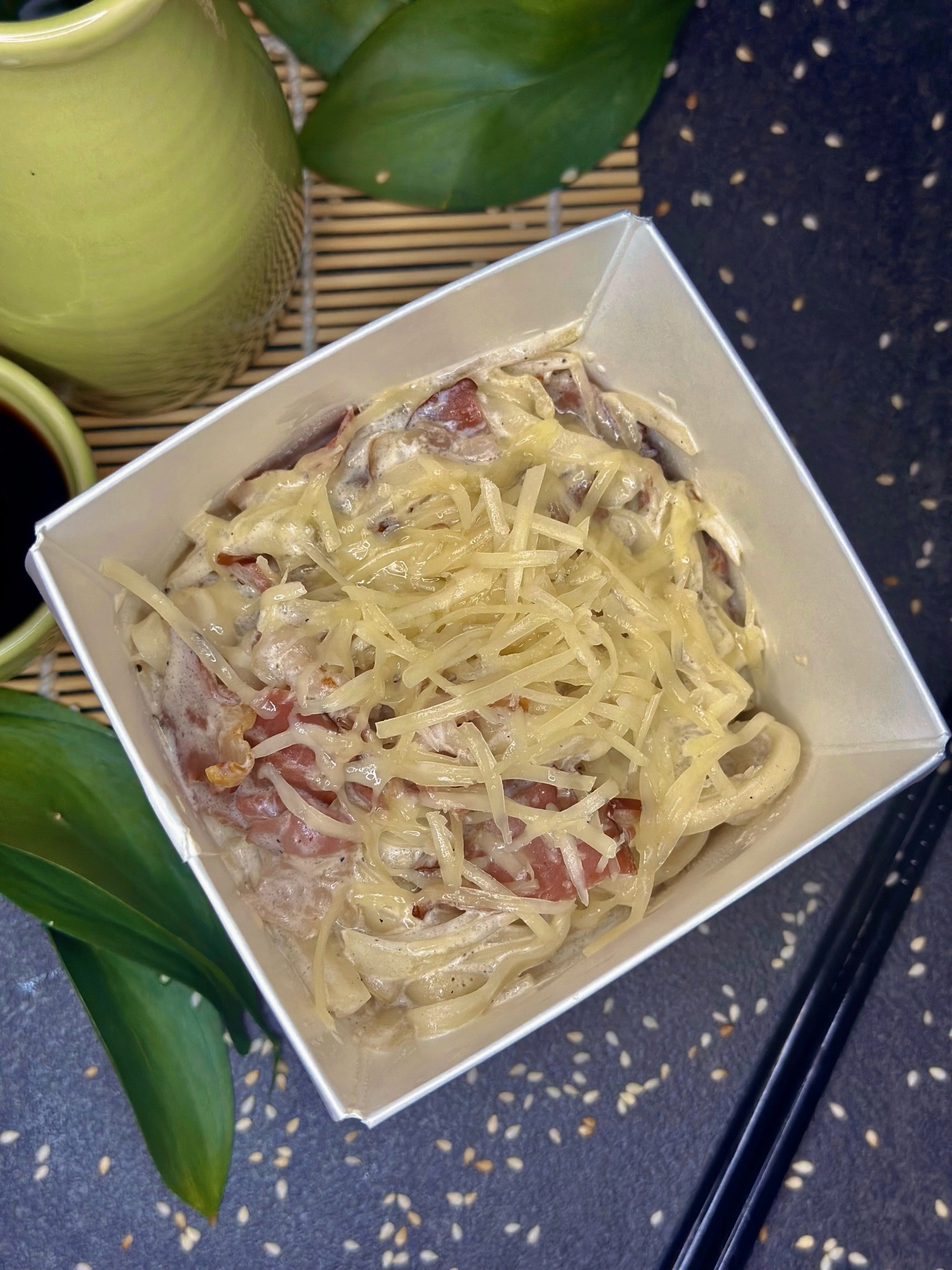 Вок Сливочный с беконом